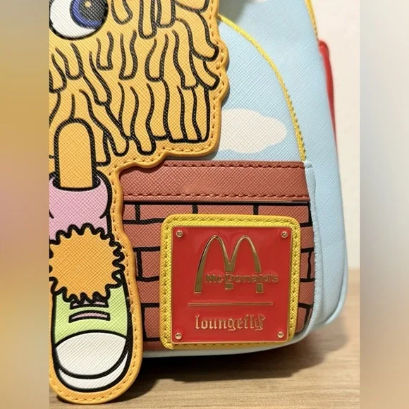 McDonald's Vintage Fry Kids Triple Pocket Mini Backpack Loungefly - Picture 3 of 12